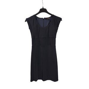 The Limited Navy Blue Cap Sleeve Sheath Dress Knee Length Womens Size M